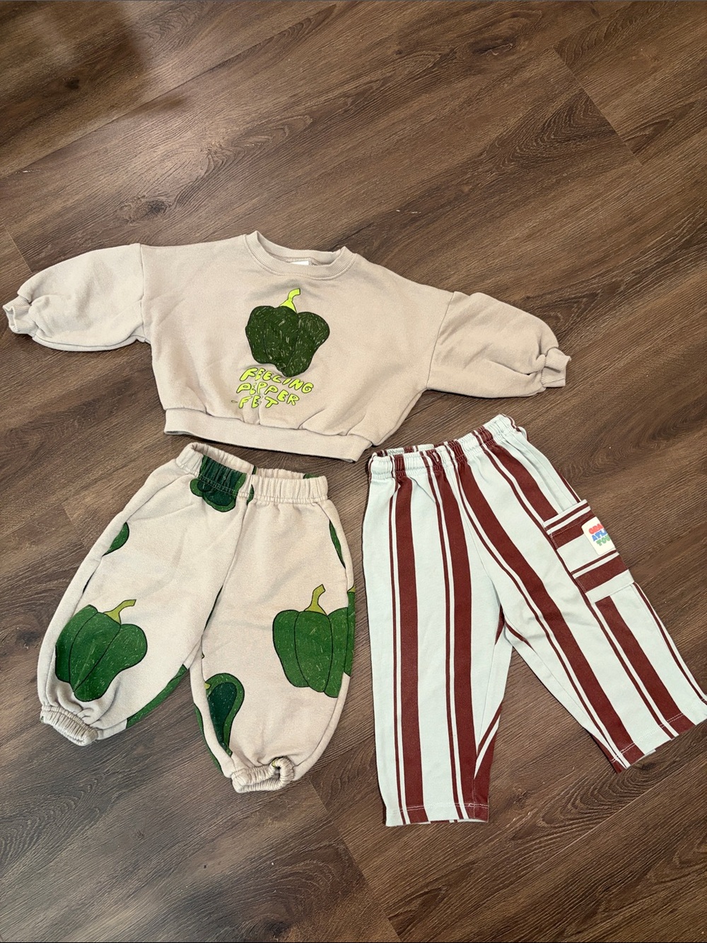 Zara Sweat Set & Stripe Pants(2Y)